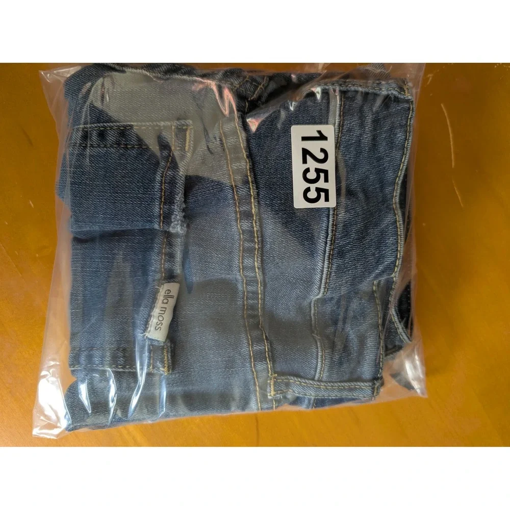 Ella Moss Womens Cuffed Midishort Button Fly Denim Shorts Blue Size 27